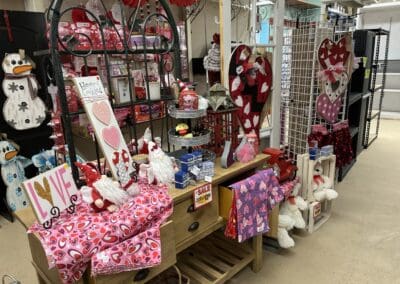 Seasonal valentines gifts and decor
