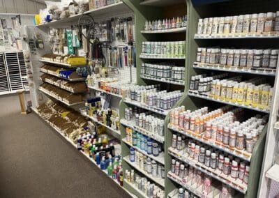 Crafting paints and brushes